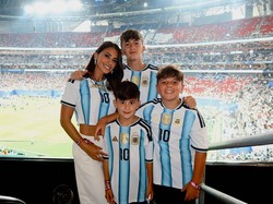 Argentina Singkirkan Inggris, Istri Messi Tampil Pakai Jersey Crop Top