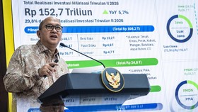 Menteri Investasi dan Hilirisasi/Kepala BKPM Rosan Roeslani menyampaikan keterangan usai melaporkan realisasi investasi kepada Presiden Prabowo Subianto di Kantor Presiden, Kompleks Istana Kepresidenan, Jakarta, Kamis (16/7/2026). Menteri Investasi d