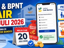 PKH dan BPNT Cair 20 Juli 2026, Lihat Penerima di Aplikasi Cek Bansos
