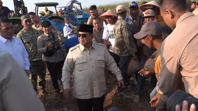 Presiden Prabowo Subianto pimpin Panen Raya Serentak di Seluruh Indonesia Bersama TNI, 17 Juli 2026. (YouTube/Sekretariat Presiden)