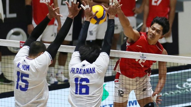 Timnas Voli Indonesia lolos ke semifinal SEA V Cup 2026 sebagai juara Pool A.