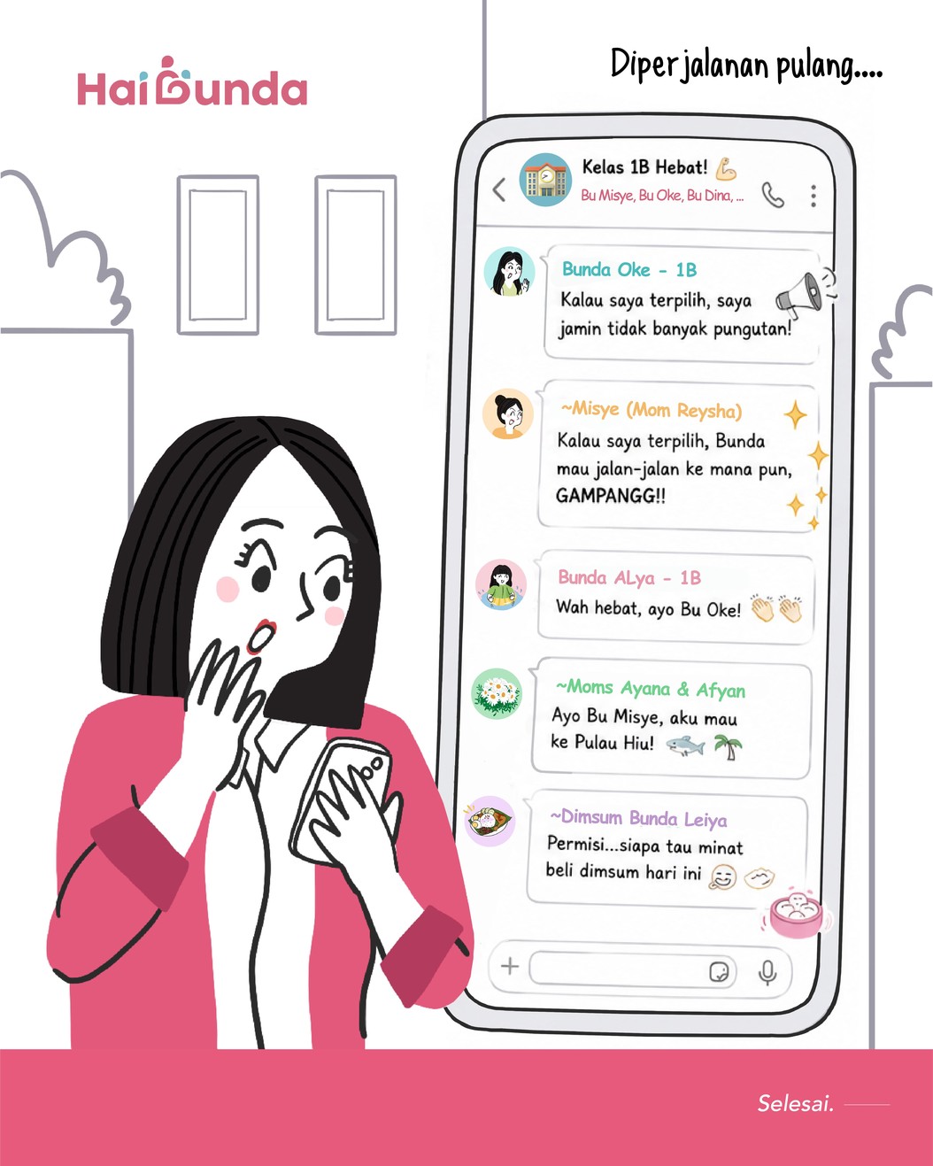 Masuk tahun ajaran baru&comma; kelas Kakak pun dibuatkan grup khusus orang tua murid&period; Selanjutnya akan ada pemilihan kordinator kelas alis korlas&period; Simak selanjutnya&excl;