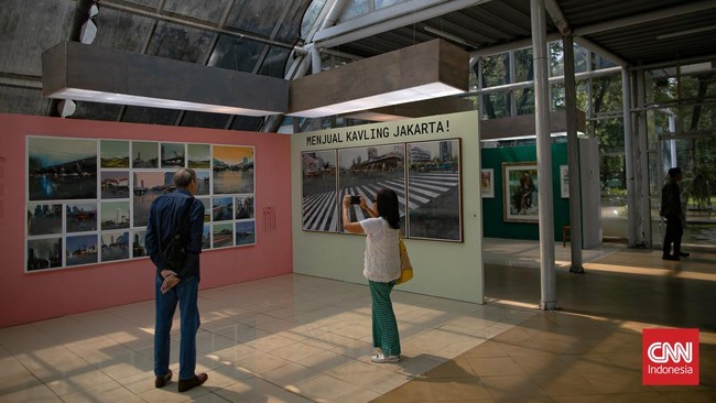 Pameran seni rupa Jakarta Provoke! 2026 kembali digelar sebagai ruang apresiasi bagi para seniman kontemporer untuk menampilkan karya-karya yang merefleksikan dinamika kehidupan ibu kota. (CNN Indonesia/Adi ibrahim)