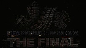 Soccer Football - FIFA World Cup 2026 - Drone Show in New Jersey - New Jersey, U.S. - July 16, 2026 A FIFA drone show is seen with the New York City skyline in the background ahead of the final match between Spain and Argentina IMAGN IMAGES via Reute