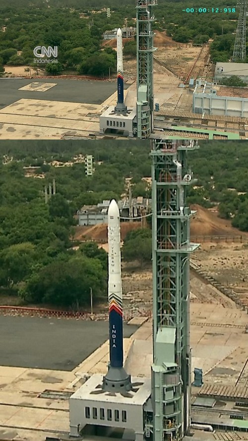 Detik-detik Peluncuran Roket India Vikram-1 Sukses Mengorbit