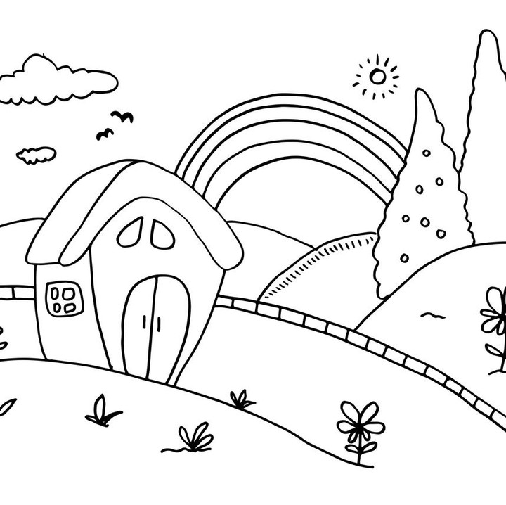 <p>Saat bicara pemandangan indah, jangan lupa untuk memasukkan lembar gambar pelangi ya. Warna pelangi yang beraneka ragam cocok bagi Si Kecil yang sedang belajar mengenal warna. Di lembar gambar ini, anak juga bisa menuangkan kreativitasnya&nbsp;dalam menggunakan warna hijau untuk mewarnai tumbuhan dan warna-warna kesukaannya untuk gambar rumah. (Foto: Getty Images/iStockphoto/Tedi sutardi)</p>