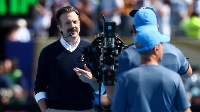 Soccer Football - FIFA World Cup 2026 - Final - Spain v Argentina - Halftime Show - New York/New Jersey Stadium, East Rutherford, New Jersey, U.S. - July 19, 2026  Actor Jason Sudeikis during the half time show REUTERS/Kai Pfaffenbach