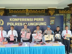 Polres Klungkung Gulung Empat Pengedar Sabu, Sita 195 Paket Narkoba