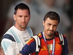 Video Kontras Ekspresi Rodri dan Messi Saat Tinggalkan Stadion