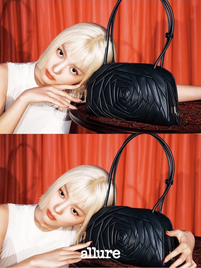 Penampilan Kim You Jung dalam pemotretan bersama Allure Korea semakin mahal dengan balutan pakaian serta pemakaian item fashion keluaran terbaru brand terkemuka Roger Vivier./ Foto: instagram.com/allurekorea