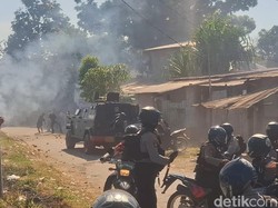 Polisi Luka Kena Batu Saat Ricuh Konstatering di Borong Makassar