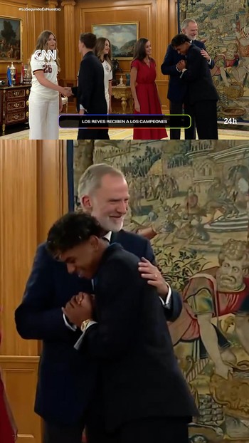 Momen Yamal Jadi Satu-satunya Pemain yang Dipeluk Raja Felipe VI