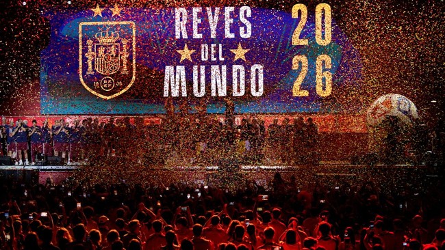 Nama Cristiano Ronaldo disebut dalam perayaan Spanyol juara Piala Dunia 2026.