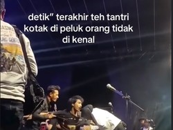 Bikin Shock! Tantri Kotak Mendadak Dipeluk Orang Tak Dikenal Saat Manggung