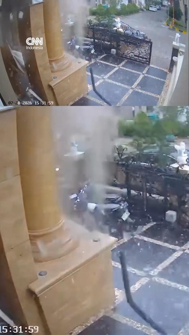 Detik-detik Ledakan di Rumah Grand Polonia Terekam CCTV