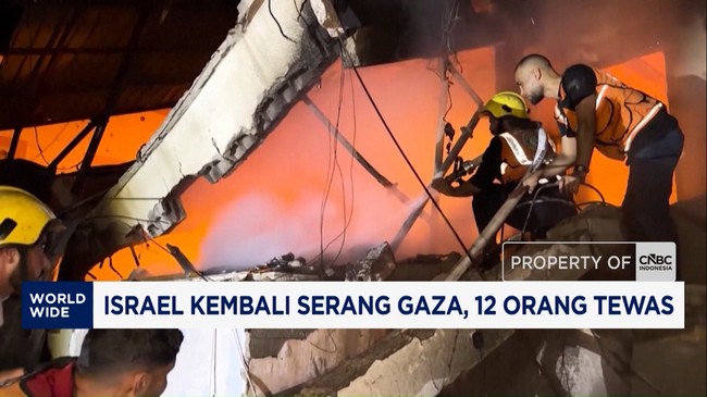 Video: Israel Kembali Serang Gaza, 12 Orang Tewas