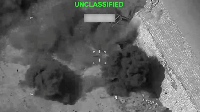 Smoke rises from an explosion at an unknown location, during what U.S. Central Command (CENTCOM) says are strikes on Iran, in this screengrab taken from a handout video released on July 20, 2026. U.S. Central Command/Handout via REUTERS THIS IMAGE HA