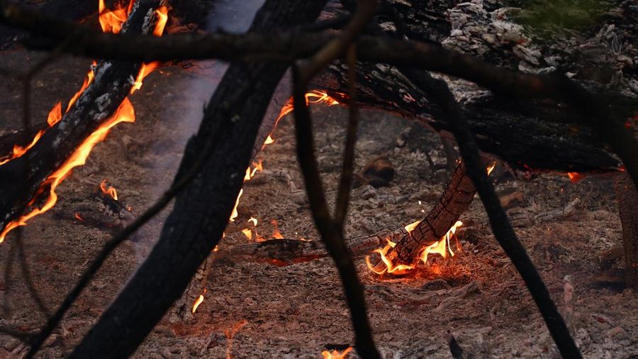 Suasana saat kebakaran rimba melanda di perbukitan dekat desa Cotignac, di departemen Var, Prancis, selama kebakaran hutan, 21 Juli 2026. (REUTERS/Manon Cruz)