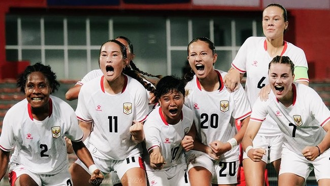 Timnas Putri Indonesia juara Piala AFF Wanita 2026 usai bantai Kamboja 5-0 di Stadion Kuala Lumpur, Malaysia, Rabu (22/7). (Tangkapan layar @timnasindonesia)