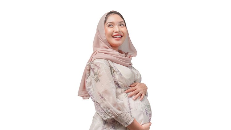 Ilustrasi Ibu Hamil Muslim