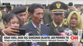 Kisah Haru, Anak Kuli Bangunan Dilantik Jadi Perwira TNI