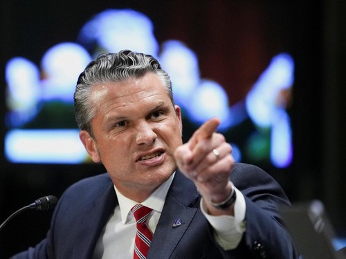 U.S. Secretary of Defense Pete Hegseth gestures as he testifies during a Senate Appropriations Committee hearing on U.S. President Donald Trump's supplemental funding request for the Department of Defense, in Washington, D.C., U.S., July 21, 2026. RE