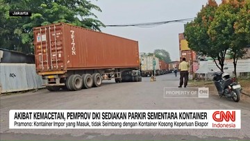 VIDEO:Akibat Macet, Pemprov DKI Sediakan Parkir Sementara Kontainer