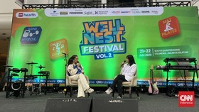Jessica, dokter dari Brawijaya Hospital Duren Tiga, dalam talkshow di CNN Indonesia Wellnest Festival Vol. 2 di South Quarter Dome, Jakarta Selatan.