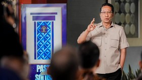 Menteri Hukum RI, Supratman Andi Agtas dalam agenda ‘Pasti Ada Solusi (PAS)’ di Gedung Pengayoman Kementerian Hukum, Jakarta, Jumat (24/7).