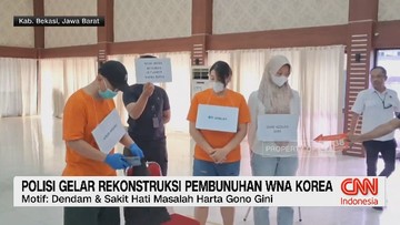 VIDEO: Polisi Gelar Rekonstruksi Pembunuhan WNA Korea di Bekasi