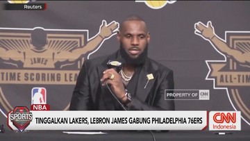 VIDEO: Tinggalkan Lakers, LeBron James Resmi Gabung Philadelphia 76ers