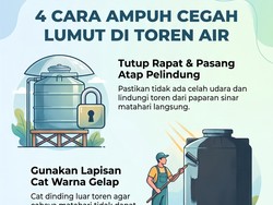 Lumut yang Tumbuh di Toren Air Bikin Jengkel, Ini 4 Cara Cegahnya