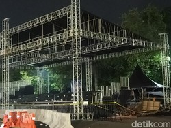 Polisi Olah TKP Tribun Ambruk Saat Kejurnas Drift Purwokerto