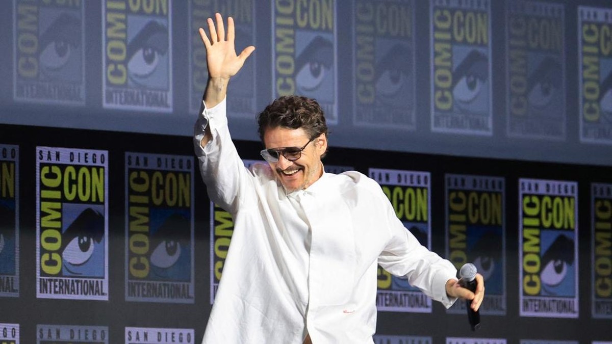 SAN DIEGO, CALIFORNIA - JULY 25: Pedro Pascal speaks onstage during the 2026 Comic-Con International: San Diego - Marvel Studios Hall H presentation at San Diego Convention Center on July 25, 2026 in San Diego, California.   Amy Sussman/Getty Images/
