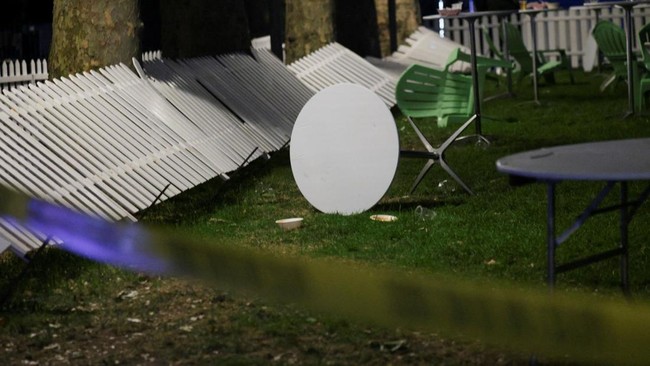 A cordoned-off area after Seattle Police responded to what they described as a shooting with