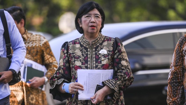 Pejabat Gubernur Sementara Bank Indonesia (BI) Destry Damayanti berjalan untuk mengikuti rapat Komite Stabilitas Sistem Keuangan (KSSK) dengan Presiden Prabowo Subianto di Kompleks Istana Kepresidenan, Jakarta, Senin (27/7/2026). Rapat tersebut memba