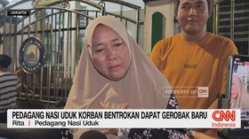 Pedagang Nasi Uduk Korban Bentrokan Dapat Gerobak Baru