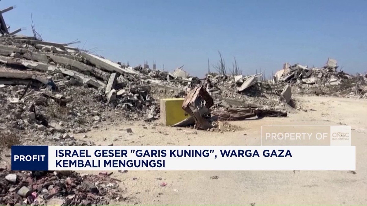 Video: Israel Geser "Garis Kuning", Warga Gaza Kembali Mengungsi
