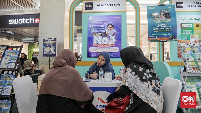 Suasana pameran Islamic Travel Connect 2026 yang diselenggarakan CNN Indonesia di Kota Kasablanka, Jakarta, Rabu, 29 Juli 2026.  CNN Indonesia/Febria Adha L