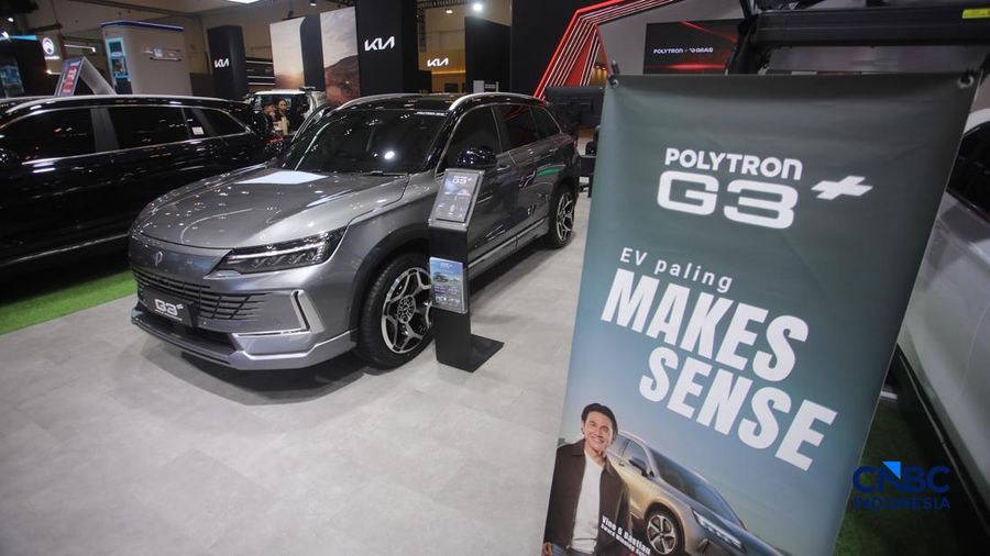 Polytron G3+ ditampilkan dalam aktivitas GIIAS 2026 di ICE BSD, Kabupaten Tangerang, Banten, Rabu (29/7/2026).