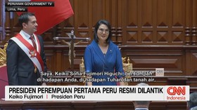 Presiden Perempuan Pertama Peru Resmi Dilantik