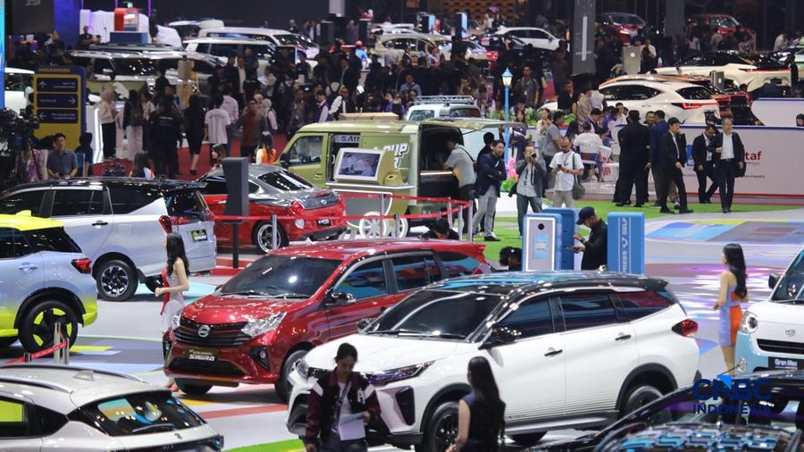 Suasana press day saat aktivitas Gaikindo Indonesia International Auto Show (GIIAS) 2026 di ICE BSD, Kabupaten Tangerang, Banten, Rabu (29/7/2026).