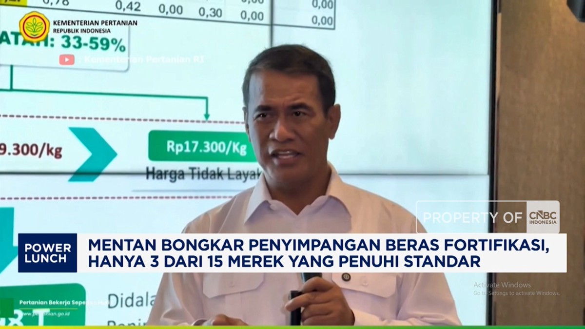 Mentan: Hanya 3 Dari 15 Merek Beras Fortifikasi Yang Penuhi Standar