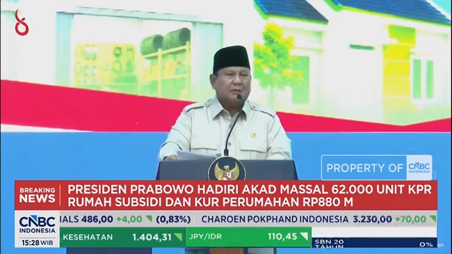 Video: Prabowo Resmikan Akad Massal 62.000 KPR Rumah Subsidi di Jateng