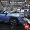 Omoda O4 EV dihadirkan pada ajang Gaikindo Indonesia International Auto Show (GIIAS) 2026 di Indonesia Convention Exhibition (ICE) BSD, Serpong, Kabupaten Tangerang, Banten, Rabu (29/7/2026). (CNN Indonesia/Adhi Wicaksono)