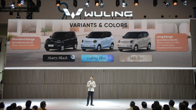 Wuling meluncurkan Aira ev di GIIAS 2026 seharga Rp155 juta-Rp175 juta, di bawah harga Air ev yang kini Rp214 juta-Rp307 juta.