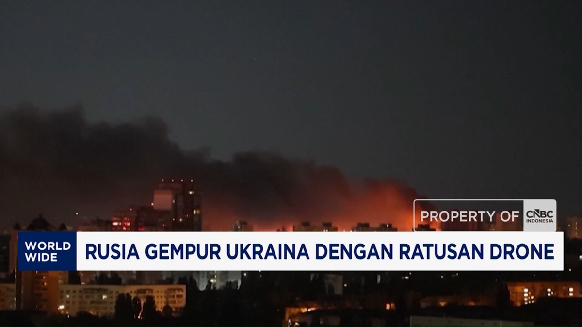 Video: Rusia Gempur Ukraina Dengan Ratusan Drone