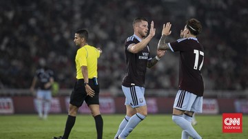 Bintang Premier League Buat Gol, Aston Villa Bekuk Indonesia All Stars