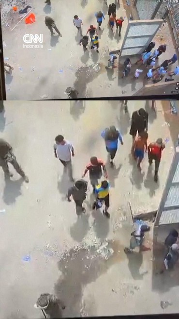 Rekaman video menunjukkan para migran kembali ke Maroko usai menyeberangi Spanyol pada Jumat (31/7).