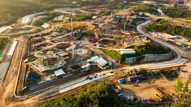 Hingga 29 Juli, perkembangan fisik pembangunan gedung telah mencapai 12,41 persen seiring pengembangan kawasan yudikatif di Kawasan Inti Pusat Pemerintahan.